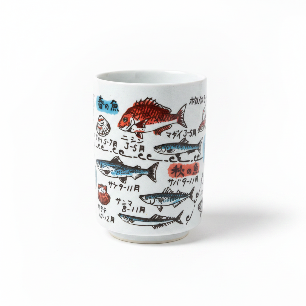 Japanese Kabuki & Oni Ceramic Tea Cup