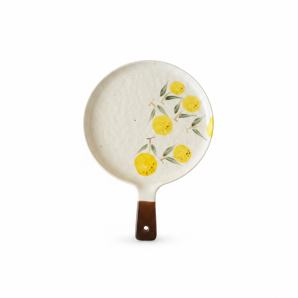 Ceramic Serving Plate with Handle