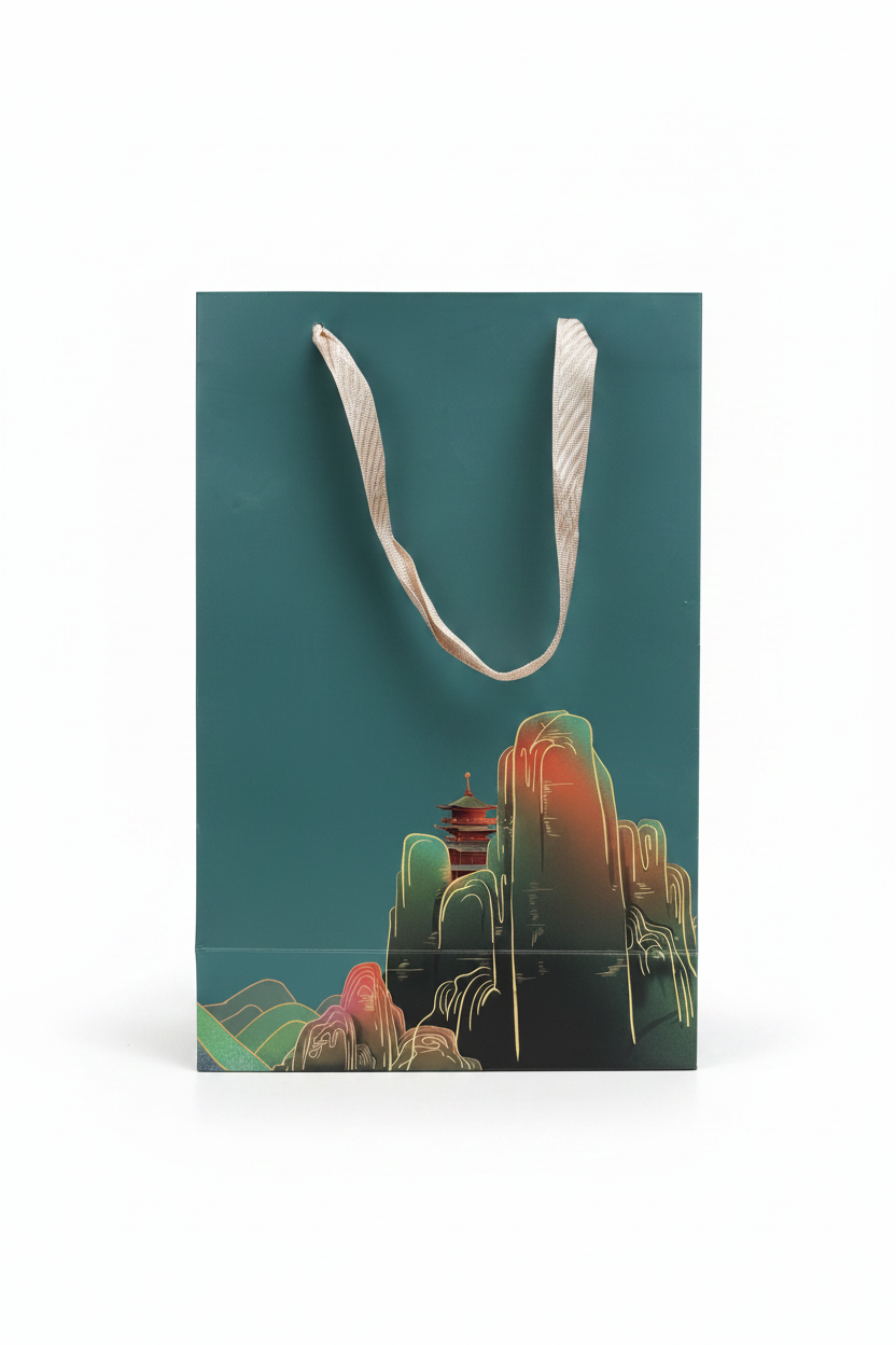 Golden Ship Tea Set with Teal Gift Bag