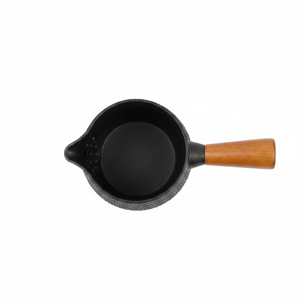 Black Cast Iron Pitcher - Top View