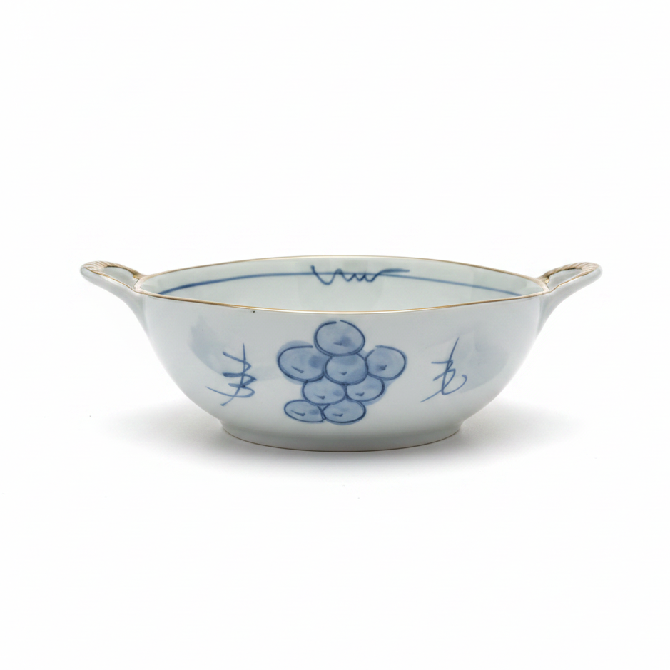 Hand-Painted Cherry Ceramic Fruits Bowl – 19cm in