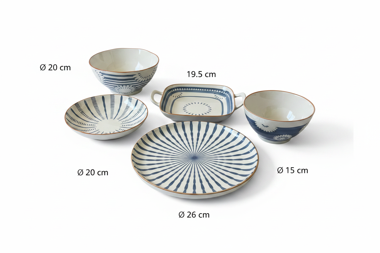 Blue & White Ceramic Dinnerware Set – Fresh Start