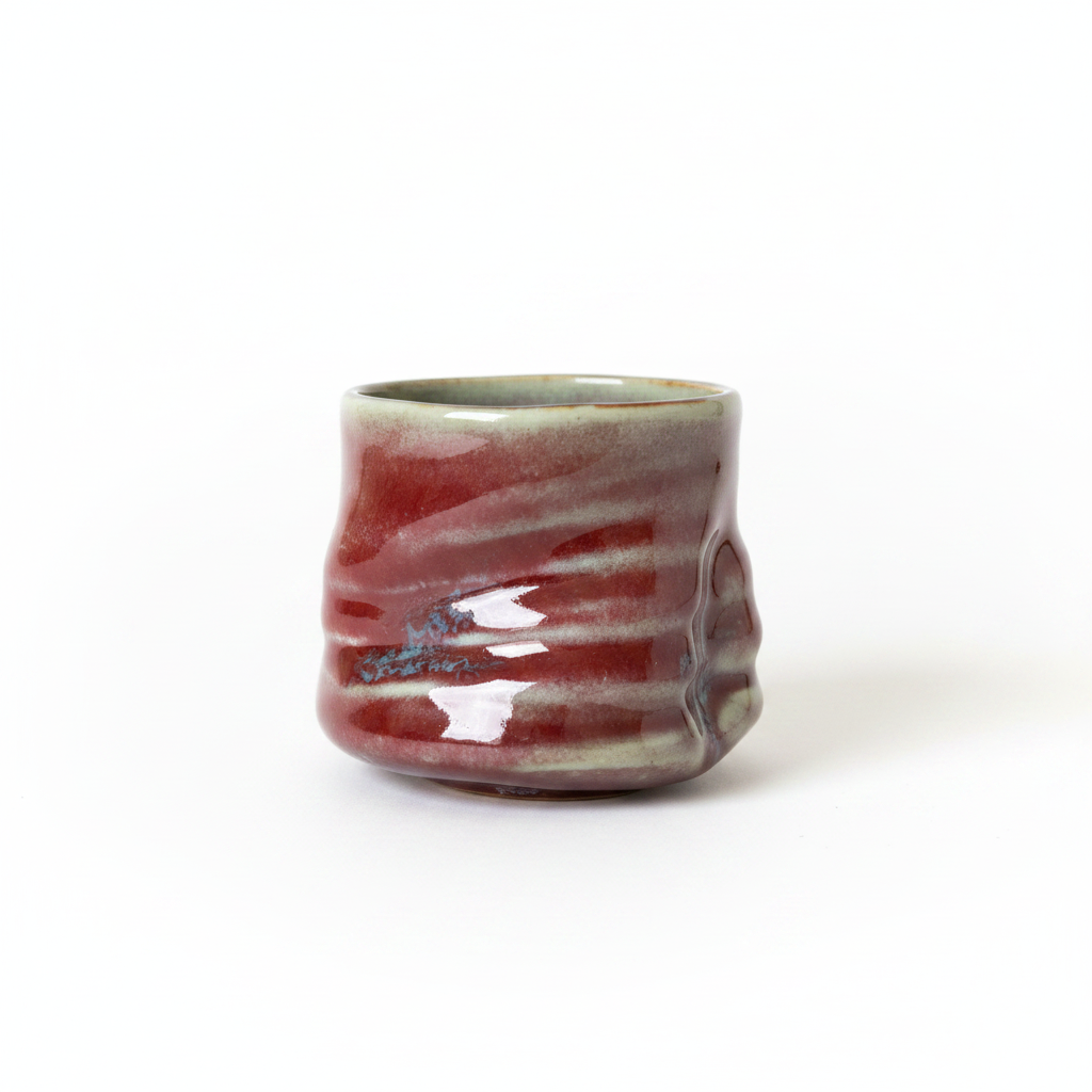 Burgundy Red Ceramic Cup