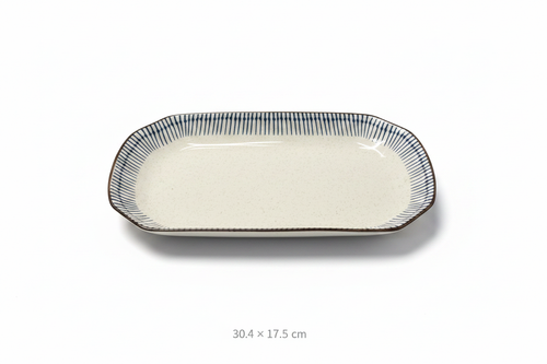 Ceramic Oval Serving Plate – 30.4 × 17.5 cm