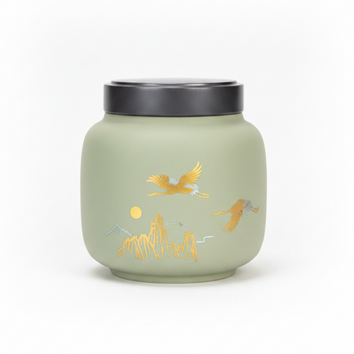 Celadon Ceramic Tea Jar – 500ml