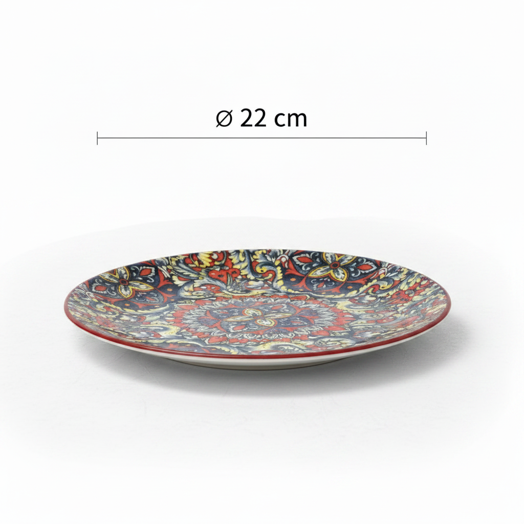 Floral Plate Lying Flat with ⌀ 22cm