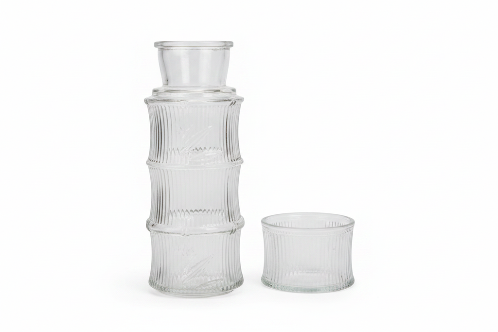 Bamboo Glass Carafe Set