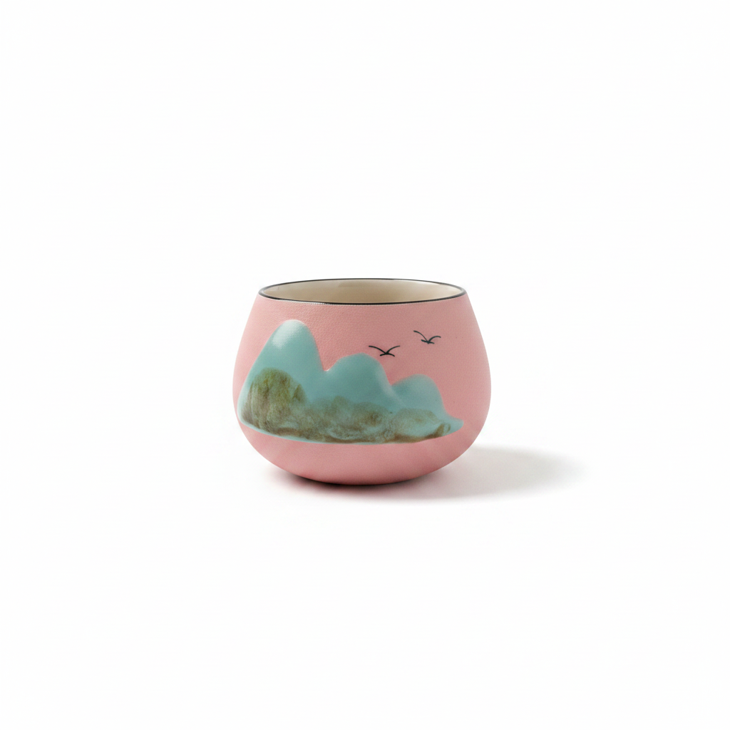 Ceramic Mountain Tea Cup Set – 130ml