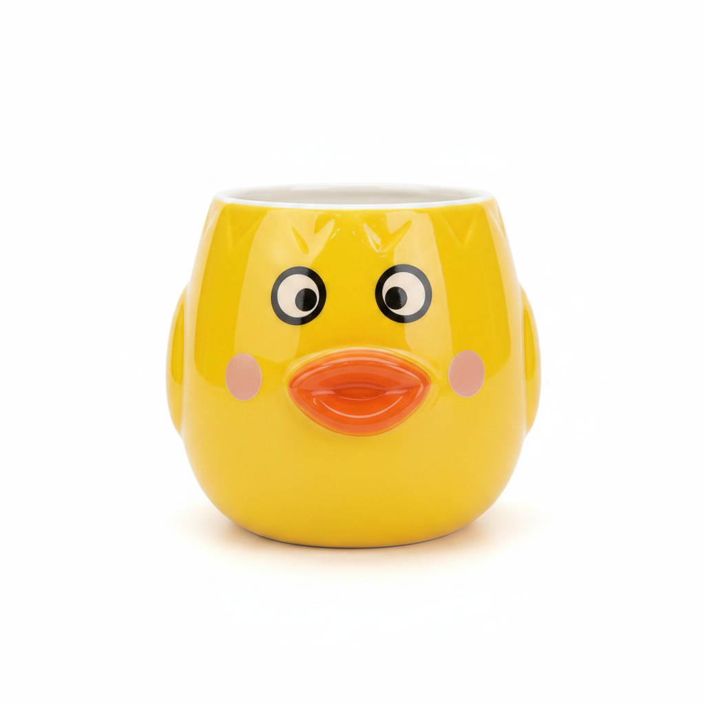 Yellow/White Duck Ceramic Mug