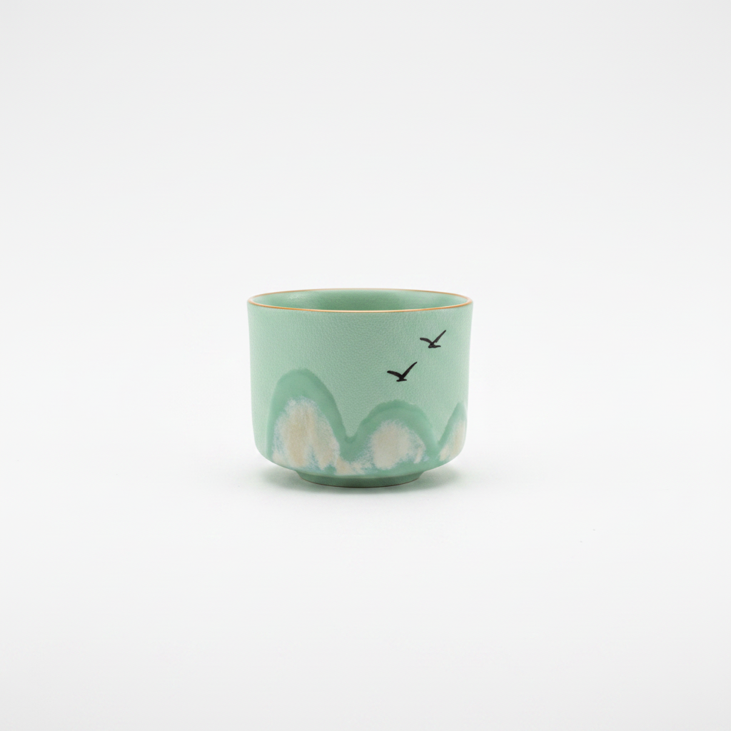 Mountain Birds Ceramic Cup Set