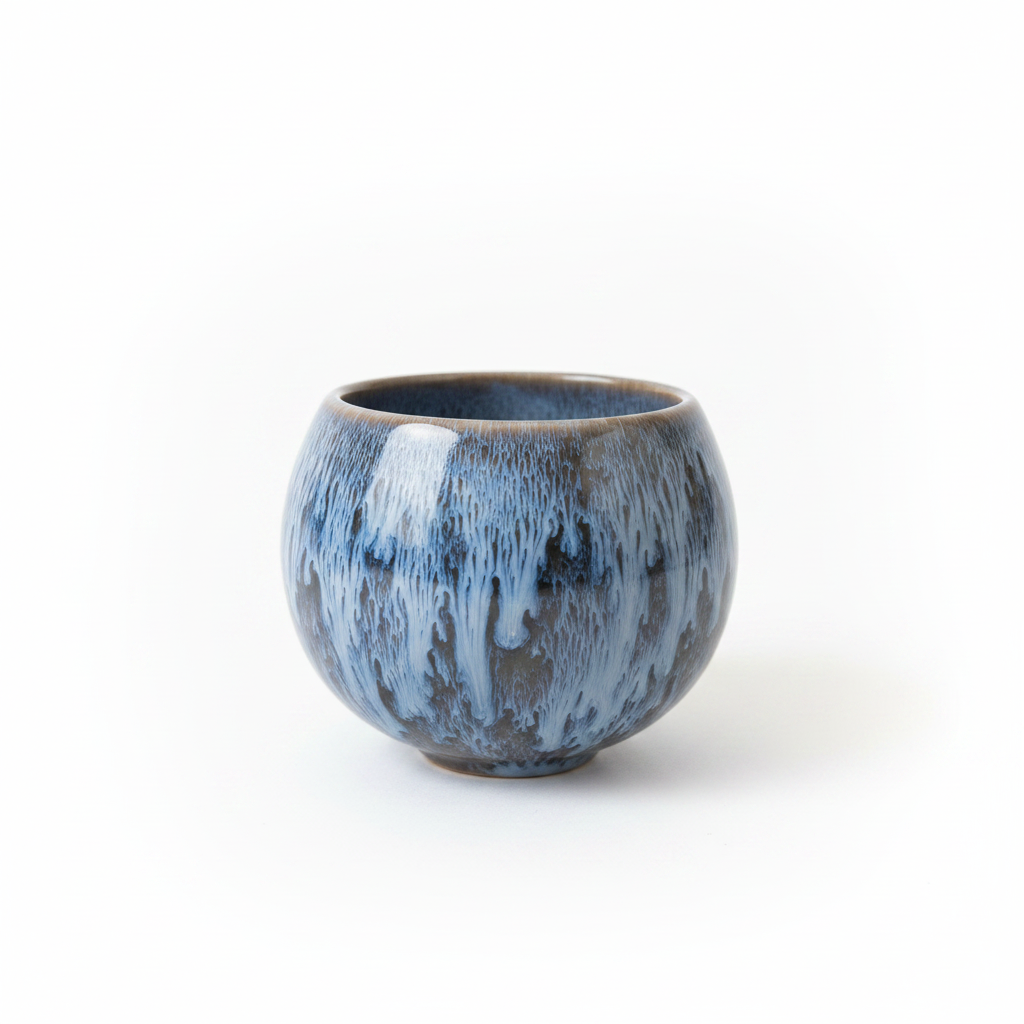 Handcrafted Ceramic Tea Cup Set – Drip Glaze Collection 120 ml