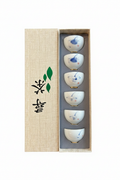Blue Flower Tea Cup Set of 6- 75mL