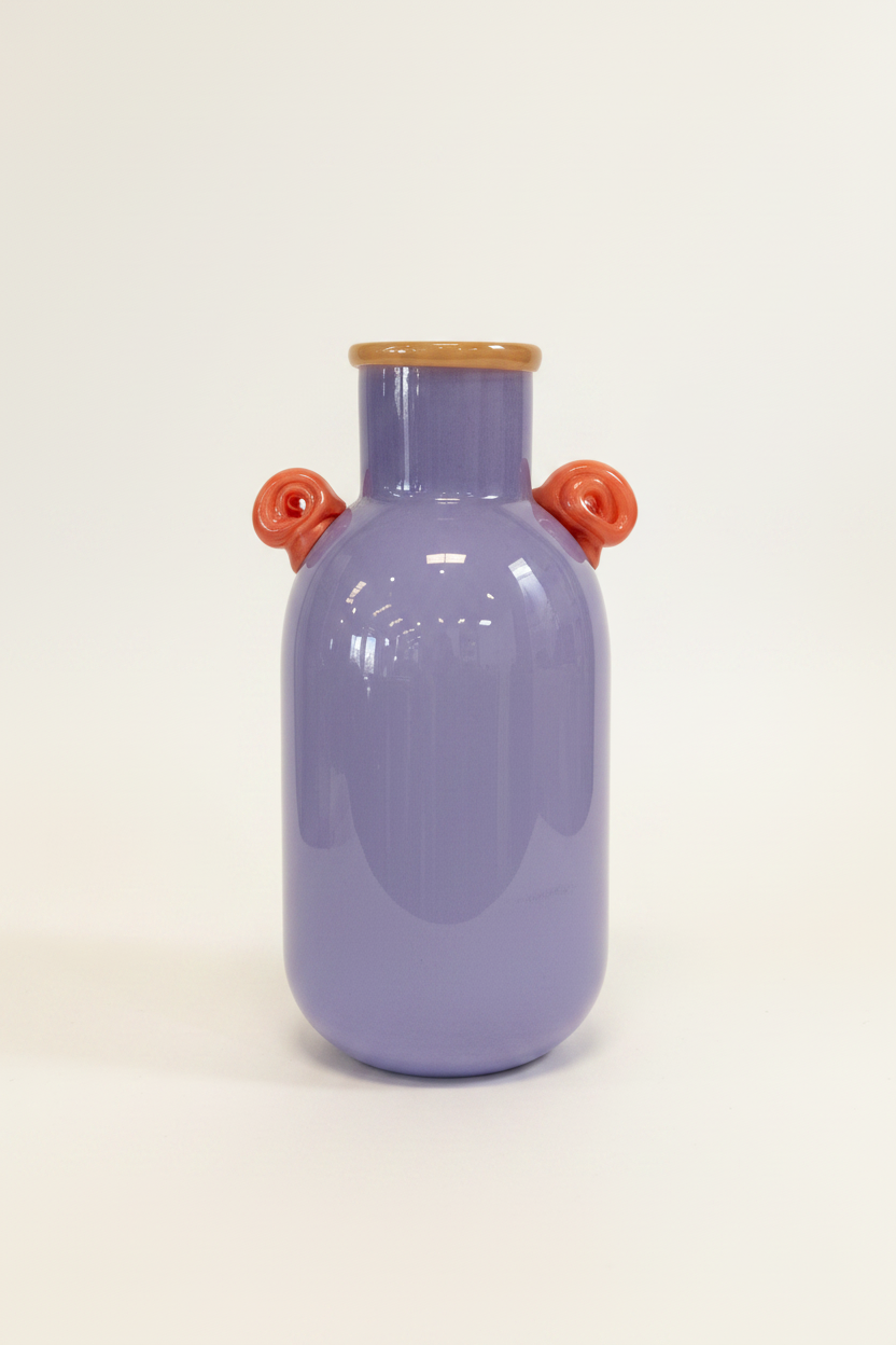 Lavender Glass Bottle Vase