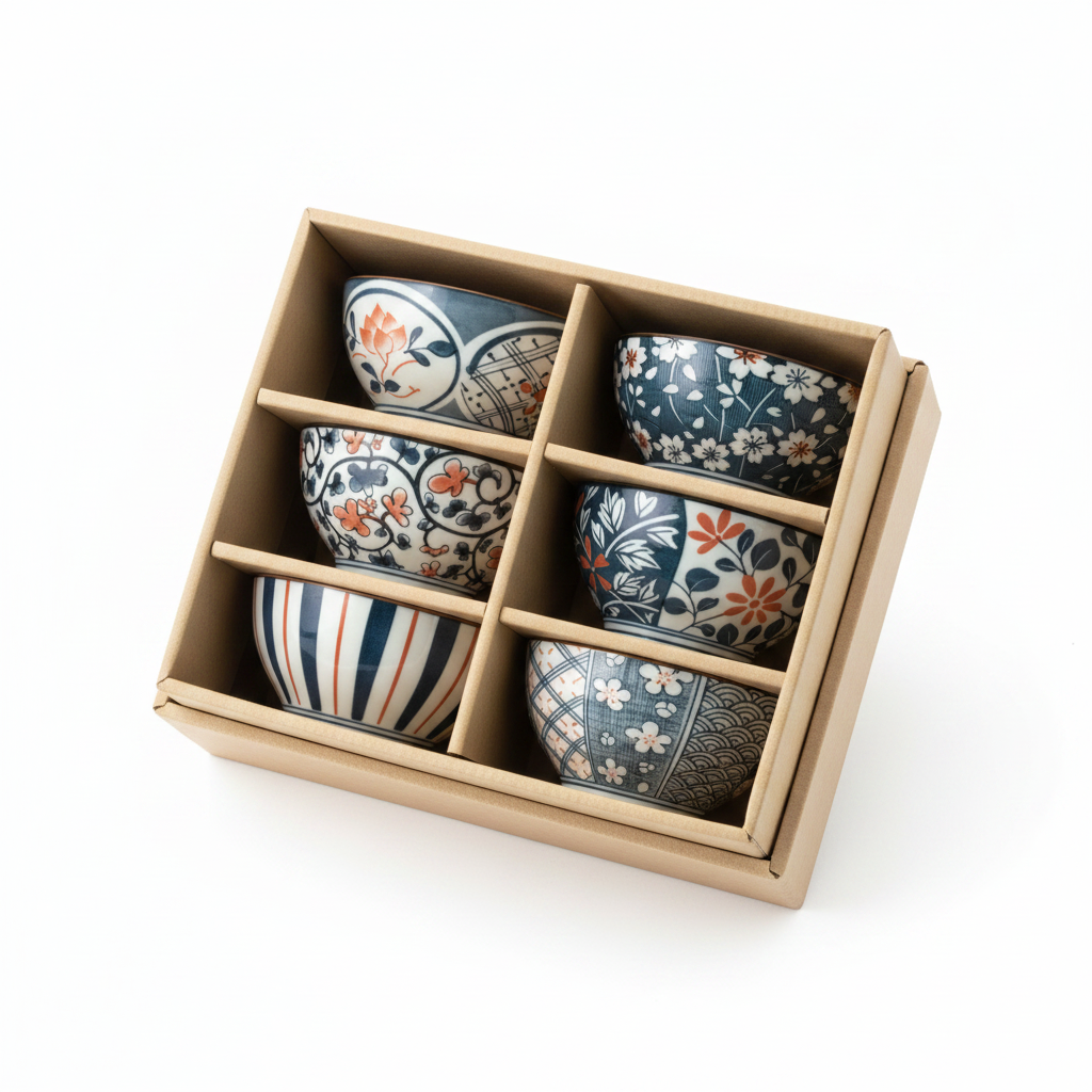 Japanese Ceramic Bowl Set – Gift Box