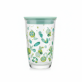 Printed Glass Cup with Lid