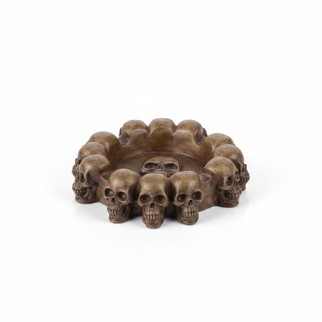 Skull Ashtray – Bronze & Black