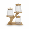 Diamond Branch Glass Storage Jar Set