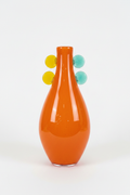 Orange Glass Bottle Vase