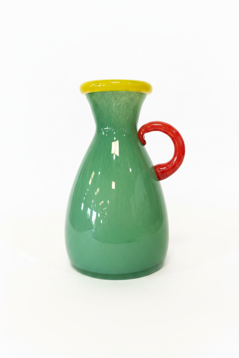 Green Glass Pitcher Vase