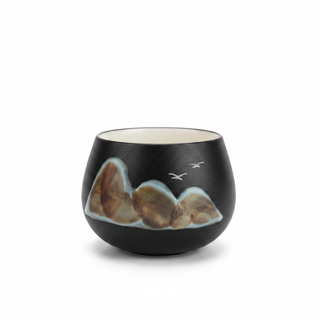 Ceramic Mountain Tea Cup Set – 130ml