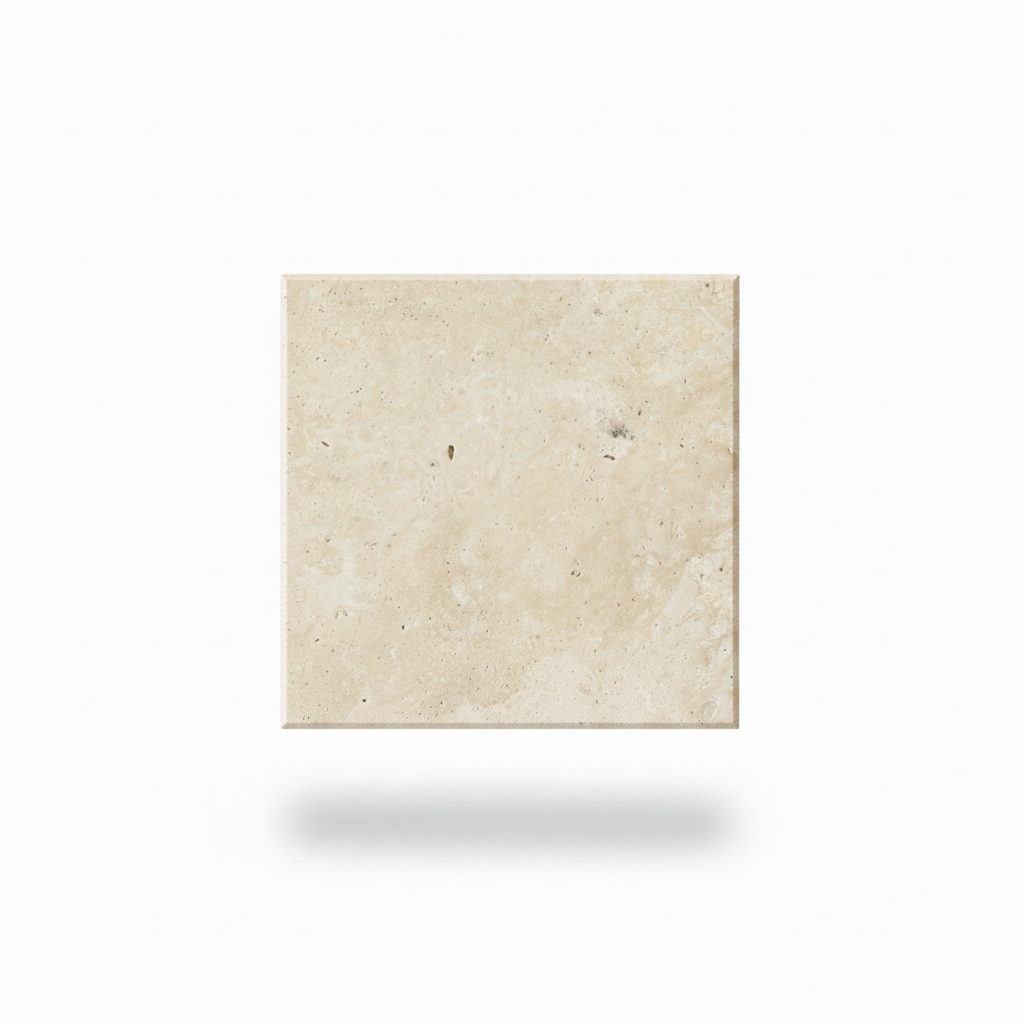 Natural Travertine Stone Coasters – Square Set of 4