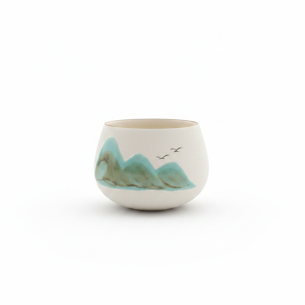 Ceramic Mountain Tea Cup Set – 120ml