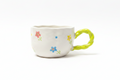 Floral Ceramic Mug with Twisted Handle 450ml