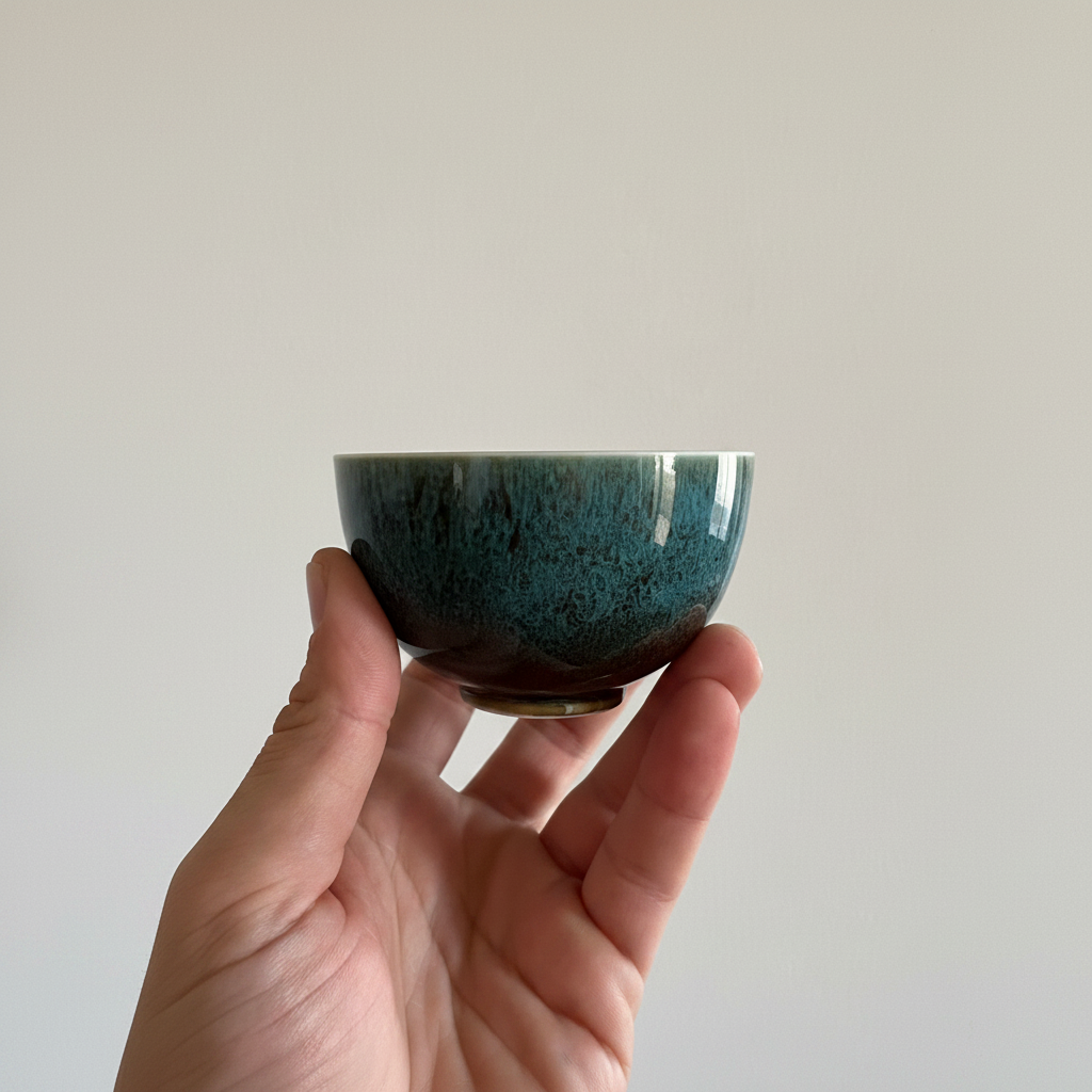 Glazed Ceramic Tea Cups – Set of 5