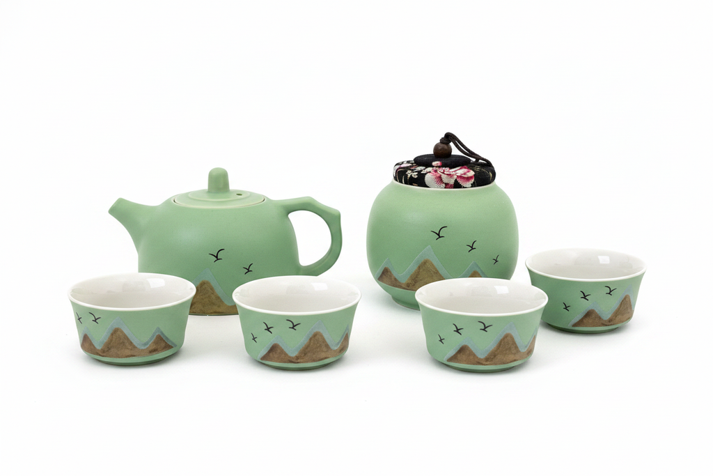 Mountain Birds Ceramic Tea Set