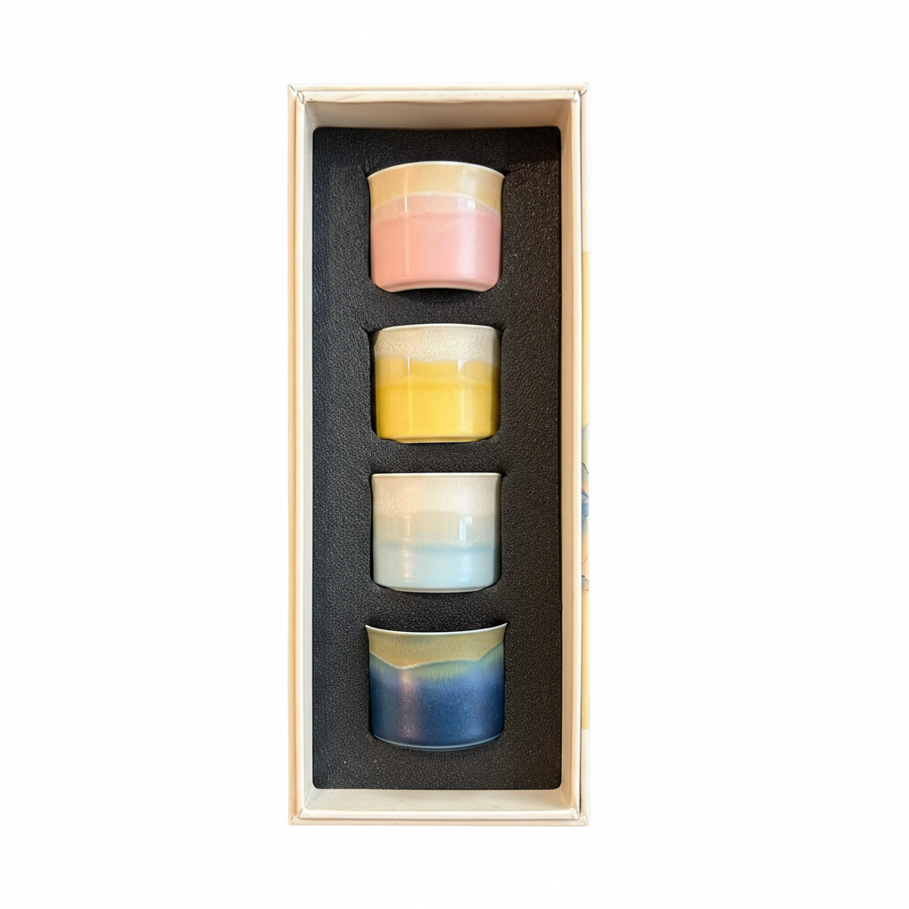 Jiangshan Ceramic Cup Set – Set of 4