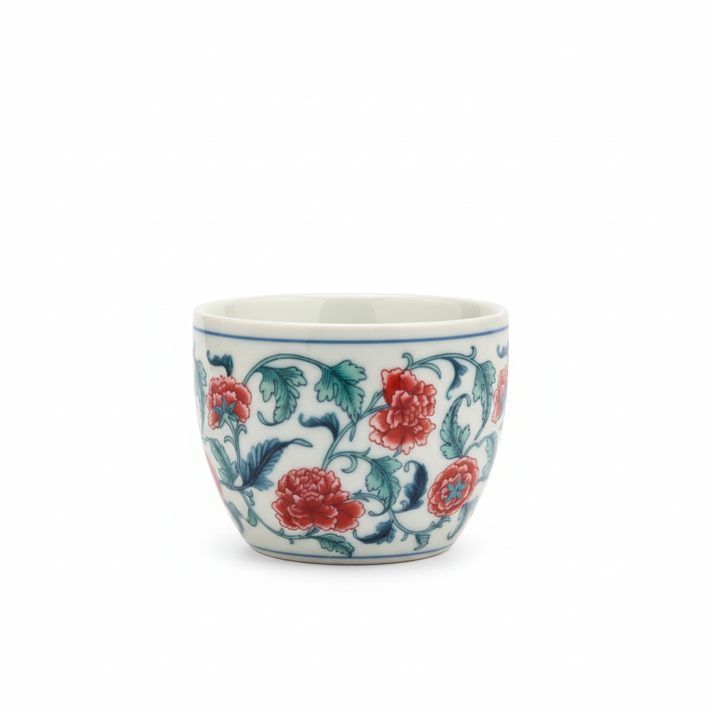 Chinese Porcelain Tea Cup Set of 4