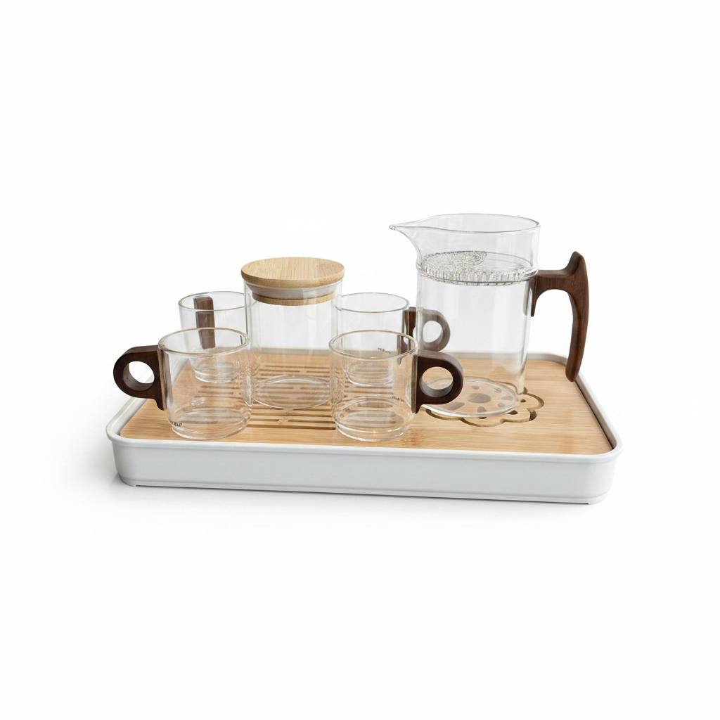 Travel Tea Set with Bamboo Tray