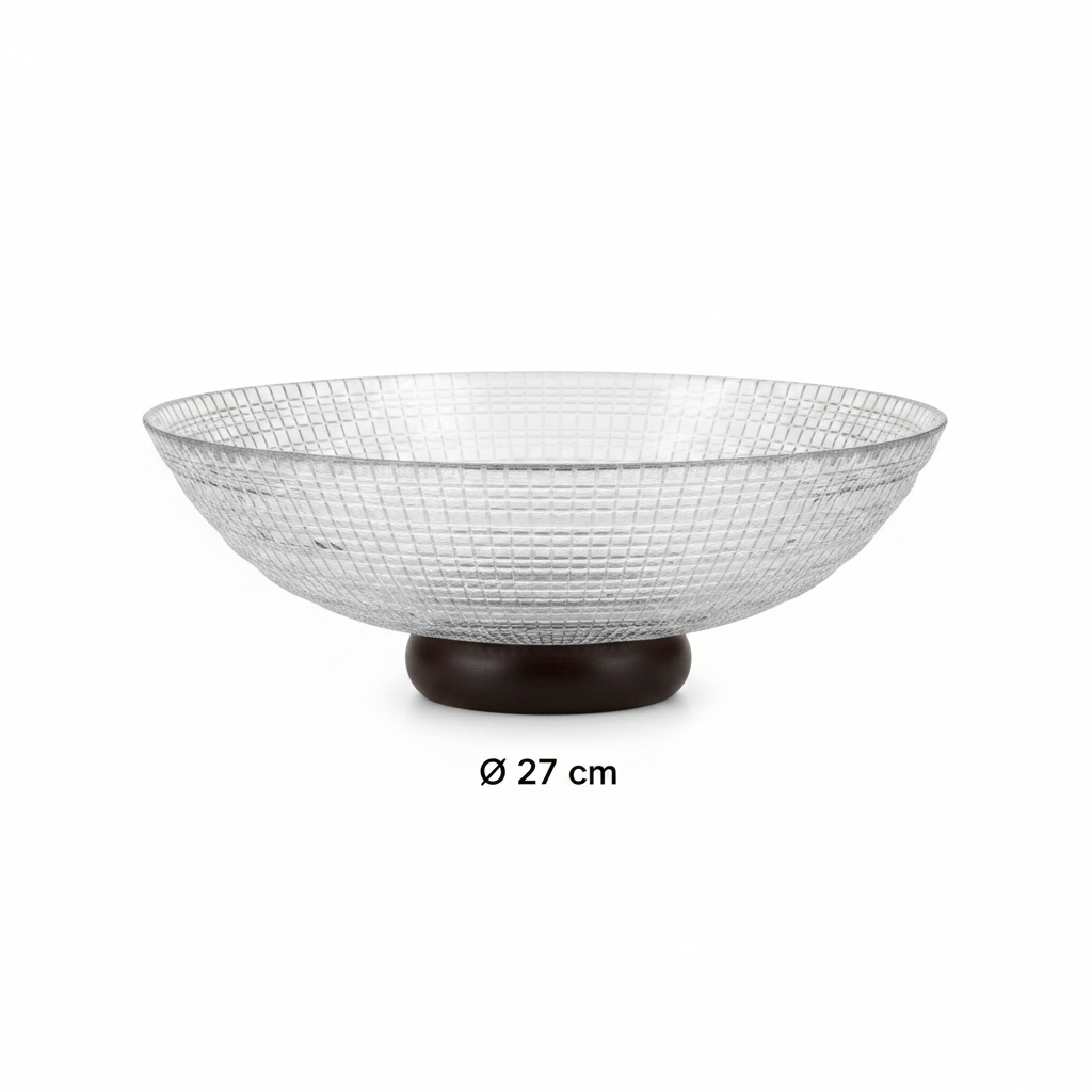 Crystal Grid Glass Bowl