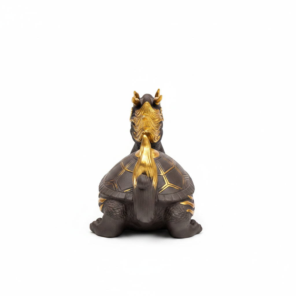 Zisha Clay Tea Pet – Gold Accent Mythical Beast