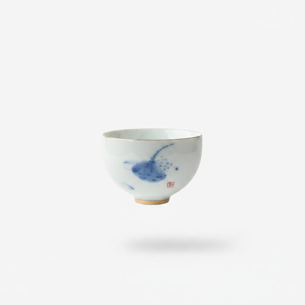 Blue Flower Tea Cup Set of 6- 75mL