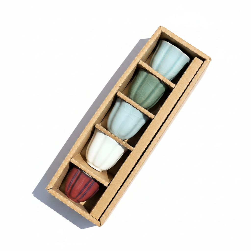 Five Famous Kilns Ceramic Tea Cup Set – 45 ml