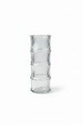 Bamboo Ribbed Glass Jar with Cup- 650mL jar, 150mL cup