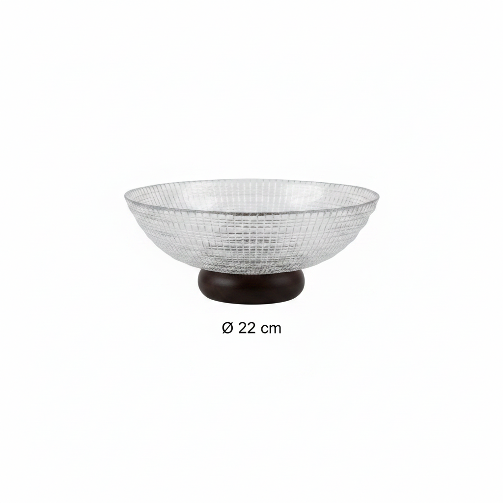 Crystal Grid Glass Bowl