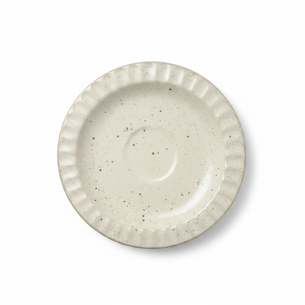 Speckled Floral Ceramic Cup & Saucer Set