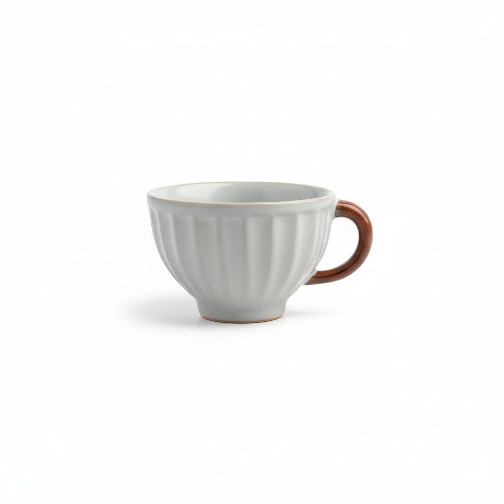 Pastel Ribbed Tea Cup Set of 5
