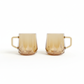 Diamond Glass Mug Set of 2