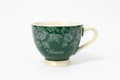 Flower Engraved Green Ceramic Mug 400ml