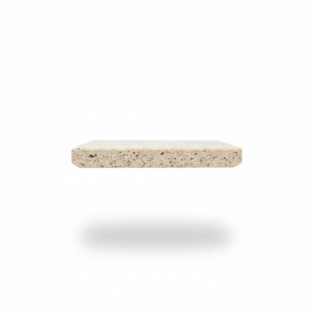Natural Travertine Stone Coasters – Square Set of 4