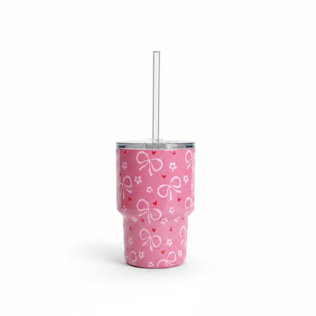 Printed Insulated Tumbler with Straw – 150ml