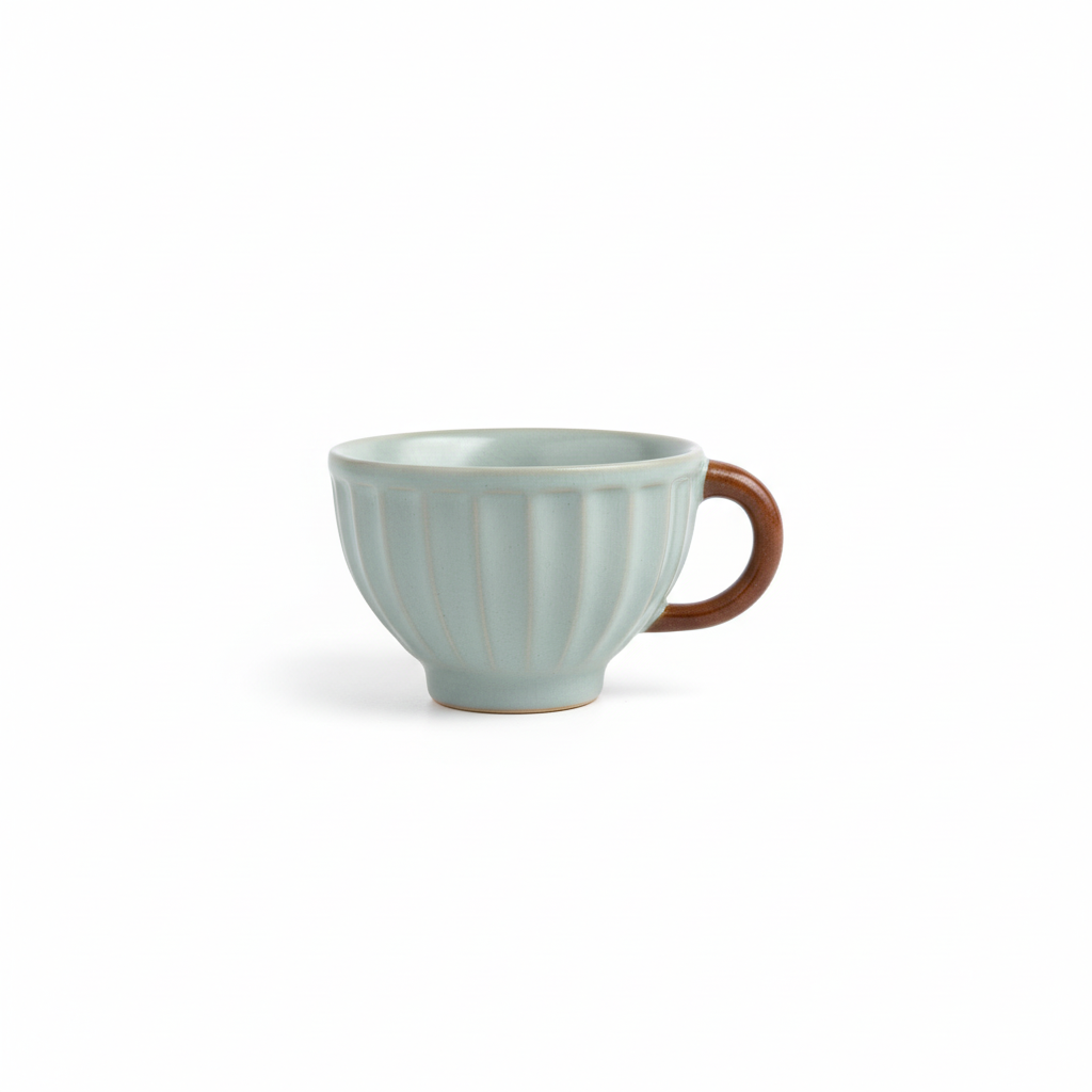Pastel Ribbed Tea Cup Set of 5