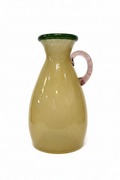 Olive Glass Pitcher Vase