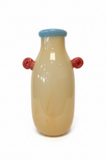 Cream Glass Bottle Vase