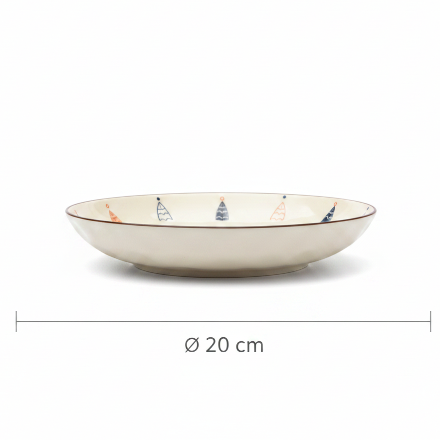 Coastal Ceramic Bowl & Plate (each sold alone)