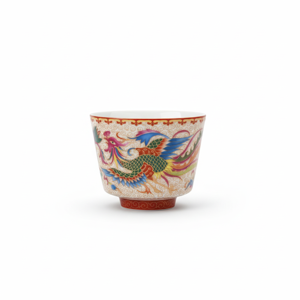 Phoenix Tea Cup - White Background