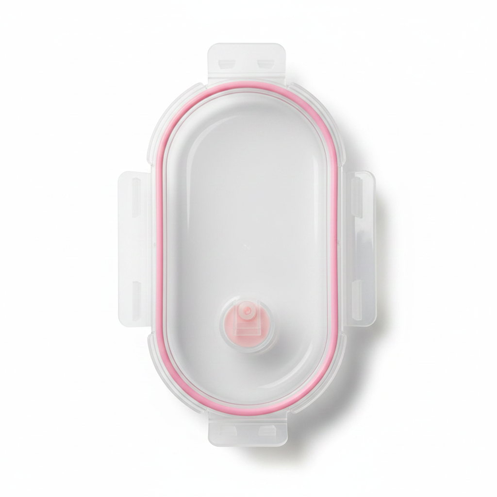 Single container top view on white background